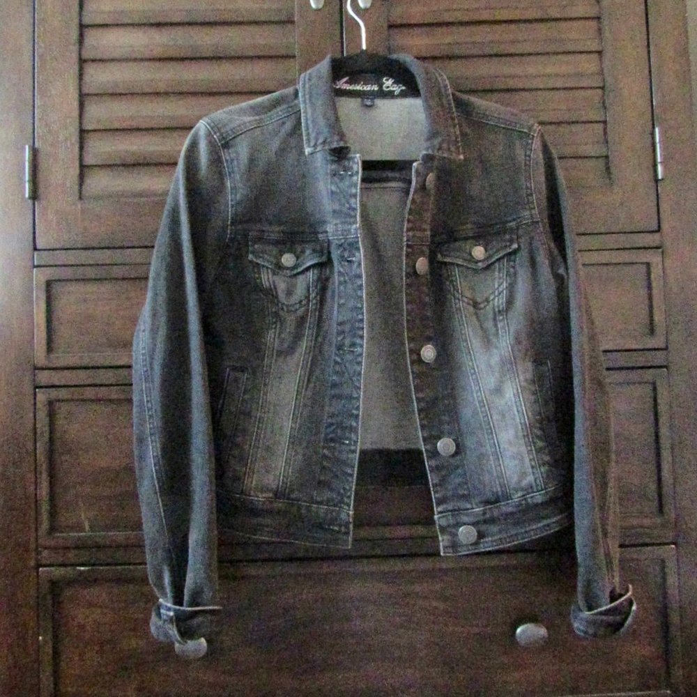 American Eagle Black Denim Jacket